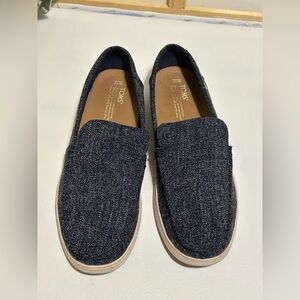 TOMS Men's Dark Blue Slip-On Canvas Loafers